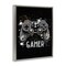 Stupell Industries Gamer with Modern Splash Framed Floater Canvas Wall Art Design by Kim Allen